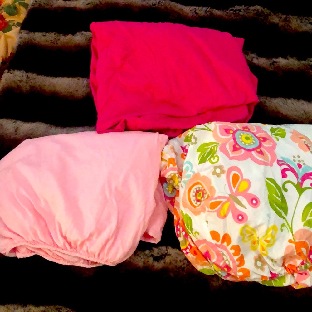 3 Fitted crib bed sheets